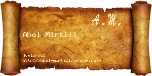 Abel Mirtill névjegykártya